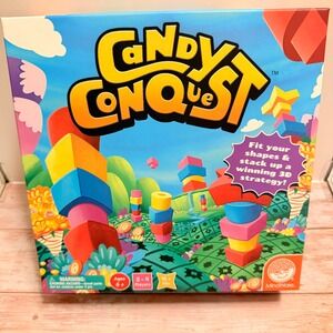 MindWare Candy Conquest Board Game Kids OS Excellent Strategy Stacking